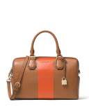 Mercer Medium Striped Duffle Bag, Luggage/Orange