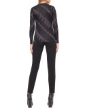 Melissa Crepe Skinny Pants, Black