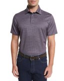 Chain-Print Short-Sleeve Jersey Polo Shirt, Orange