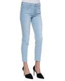 835 Mid-Rise Cropped Skinny Jeans, Light Blue