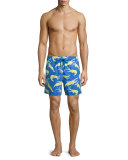 Moorea Shrimp-Print Swim Trunks
