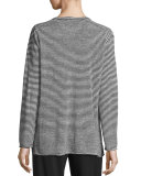 Lightweight Organic Linen Striped Top