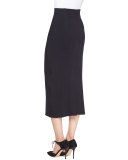 High-Waist Midi Skirt, Midnight