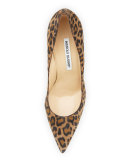 BB Leopard-Print Suede 105mm Pump, Leopard