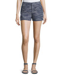 Merci Tweed Shorts, Blue