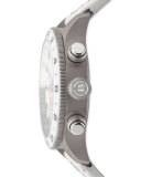 Eterno Orologi GMT Watch with Suede Strap, Silver/White