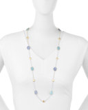 Siviglia Resort Aquamarine & Chalcedony Long Necklace