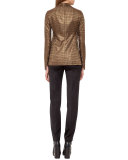 Scoop-Neck Silk Shell, Black