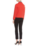 Button-Front Swing Jacket, Red