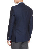 Hutson Grid Two-Button Sport Coat, Bright Blue/Navy