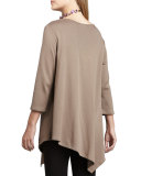 3/4-Sleeve Asymmetric Tunic