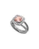 Petite Albion Ring with Morganite and Diamonds