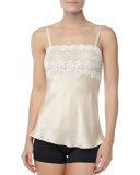 Lace-Top Silk Camisole