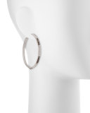 New World Square-Motif Diamond Hoop Earrings