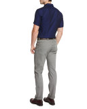 Solid Short-Sleeve Sport Shirt, Navy