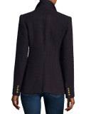 Windowpane-Check Two-Button Blazer