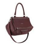 Pandora Medium Sugar Satchel Bag, Oxblood