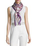 Srinagar Maxi-Carre Soffio Printed Scarf