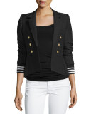 College Blazer w/Striped Detachable Cuffs