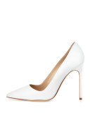 BB Leather 115mm Pump, White 