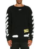 Spray-Pain Logo Sweatshirt, Black