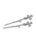 Rhinestone Flower Bobby Pins