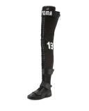 Eskiva Over-the-Knee Boxing Boot, Black