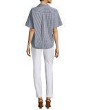 Samantha Skinny Ankle Pants, Optic White