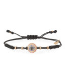 Pull-Cord Bracelet with Diamond & Sapphire Fatima Eye