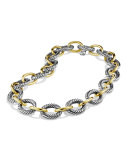 XL Sterling Silver & 18K Gold Link Necklace, 17"