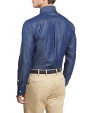 Crown Cool Denim Shirt, Blue