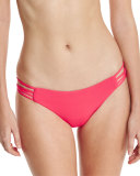 Low-Down Strappy Swim Bottom, Hot Cherry