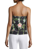 Cynaria Secret Trellis-Print Camisole, Black