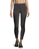 Colorblocked Mid-Rise Leggings, Gray/Black