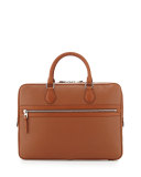 Boston Leather Single Document Case, Tan