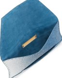 Manila Ombre Glitter Clutch Bag, Blue/Silver