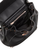 Prisma Skeletal Leather Backpack, Black