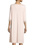 Ginevra 3/4-Sleeve Nightgown, Roseo