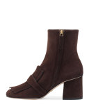 Marmont Suede 75mm Ankle Boot, Brown