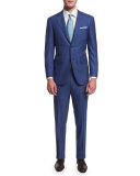 Sienna Contemporary-Fit Micro Tic-Stripe Suit, Blue
