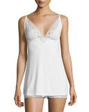 Italia Lace-Trim Camisole, White