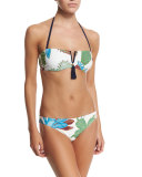 Wisteria Floral-Print Bandeau Swim Top