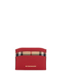 Izzy Horseferry Check Card Case, Parade Red