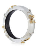 Thorn-Stud Lucite Bangle Bracelet
