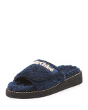 Flat Terry Cloth Sandal Slide