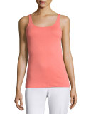 Long Organic Cotton Baby Rib Slim Tank, Flora, Petite