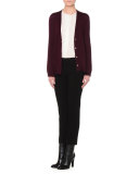 Button-Front Slim-Fit Cardigan, Amethyst