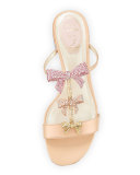 Bow Embellished 40mm Slide Sandal, Multi