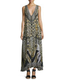 Embellished V-Neck Maxi Dress, Weave of the Wild