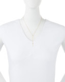 14k Gold Bar Pendant Necklace with Diamond